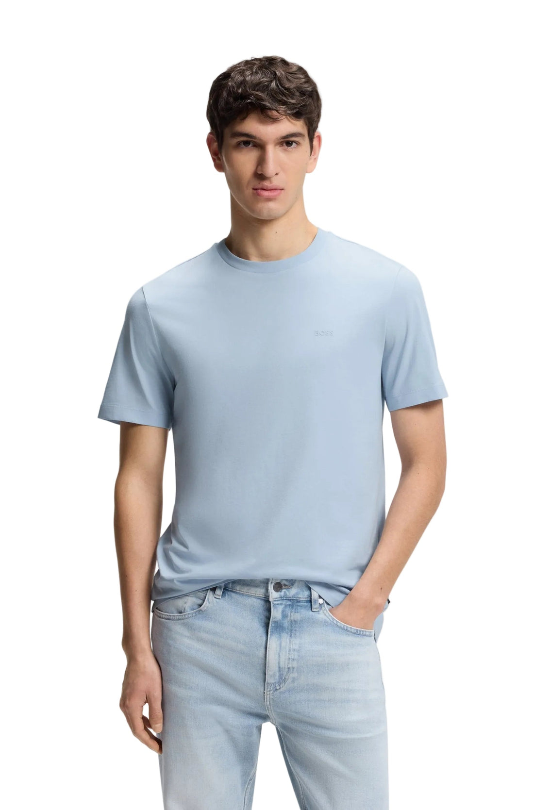Hugo Boss Thompson 01 Tee - Baby Blue by Denim Exchange