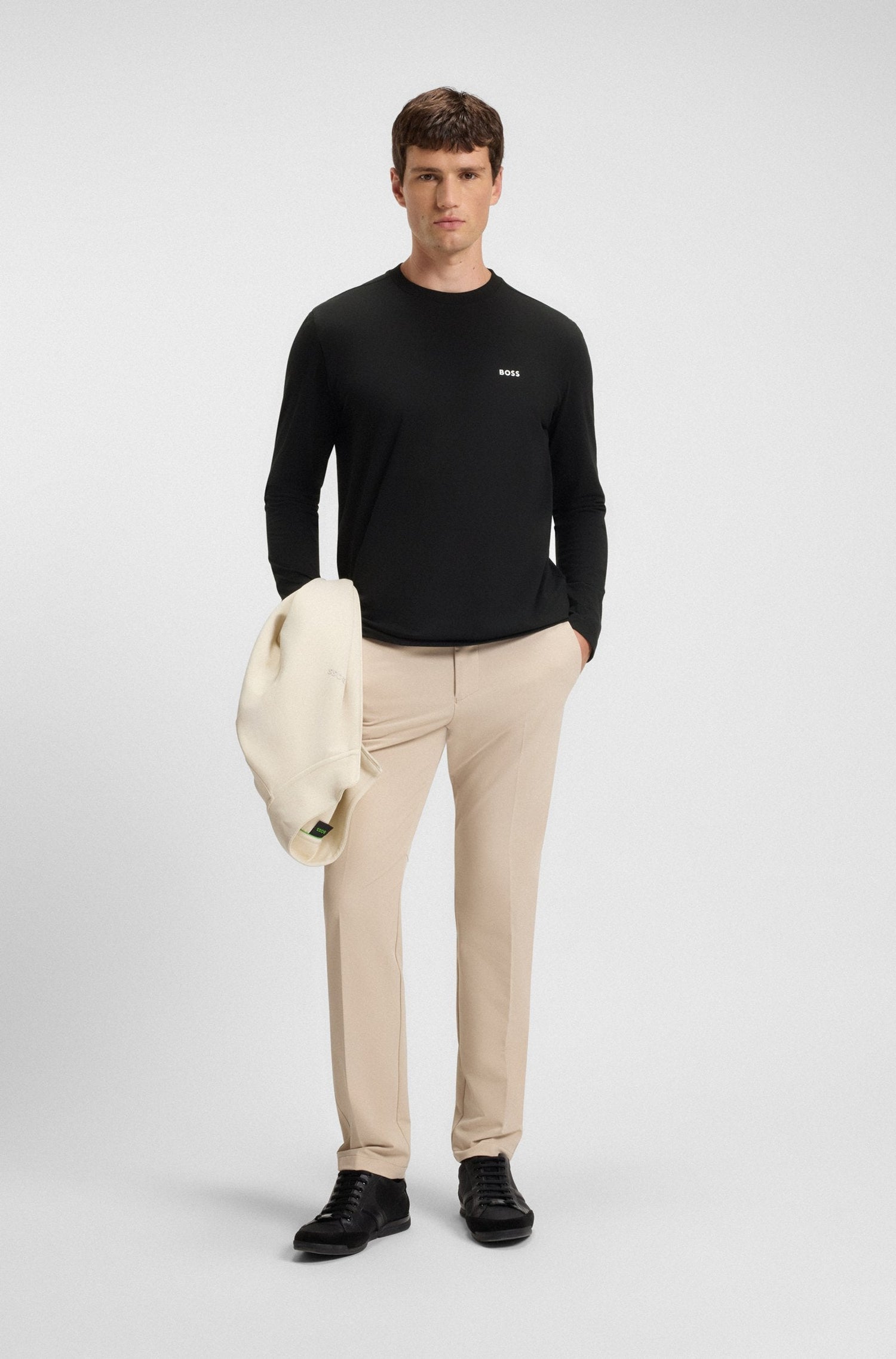 Boss Green Long Tee - Black by Denim Exchange