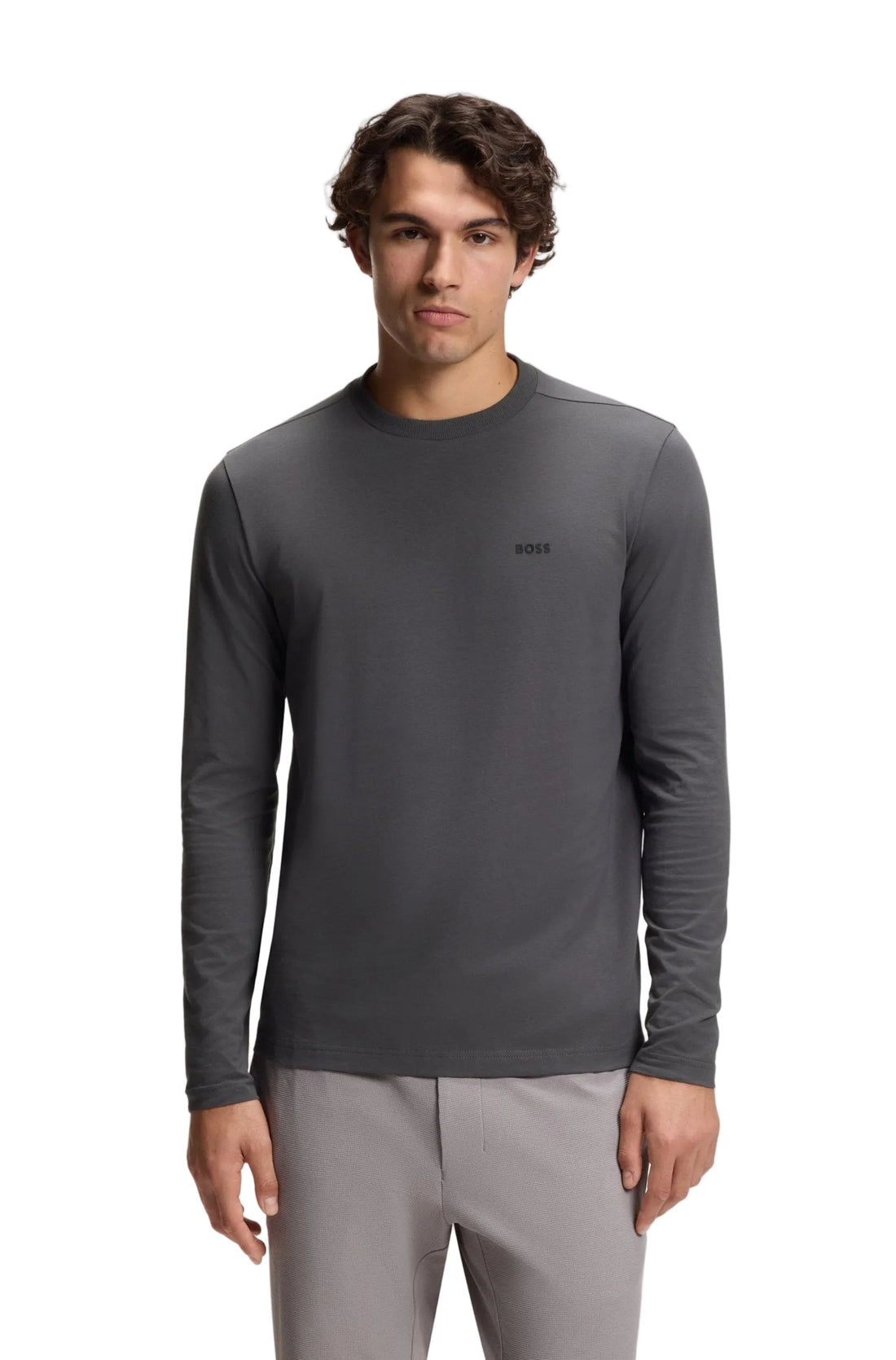 Boss Green Long Tee - Grey by Denim Exchange