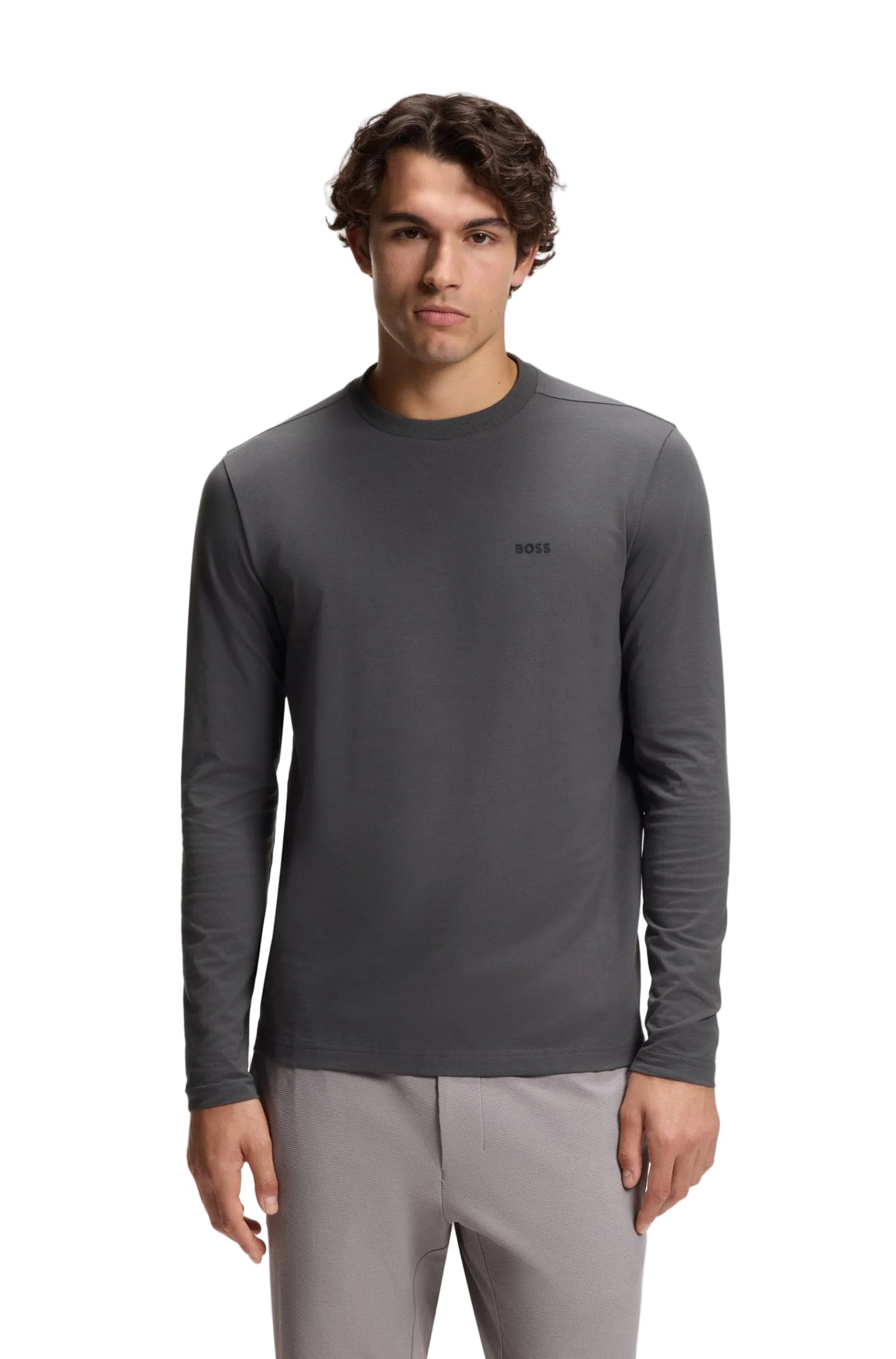 Boss Green Long Tee - Grey by Denim Exchange