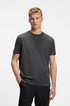 Boss Green Contrast Logo Tee - Charcoal by Denim Exchange
