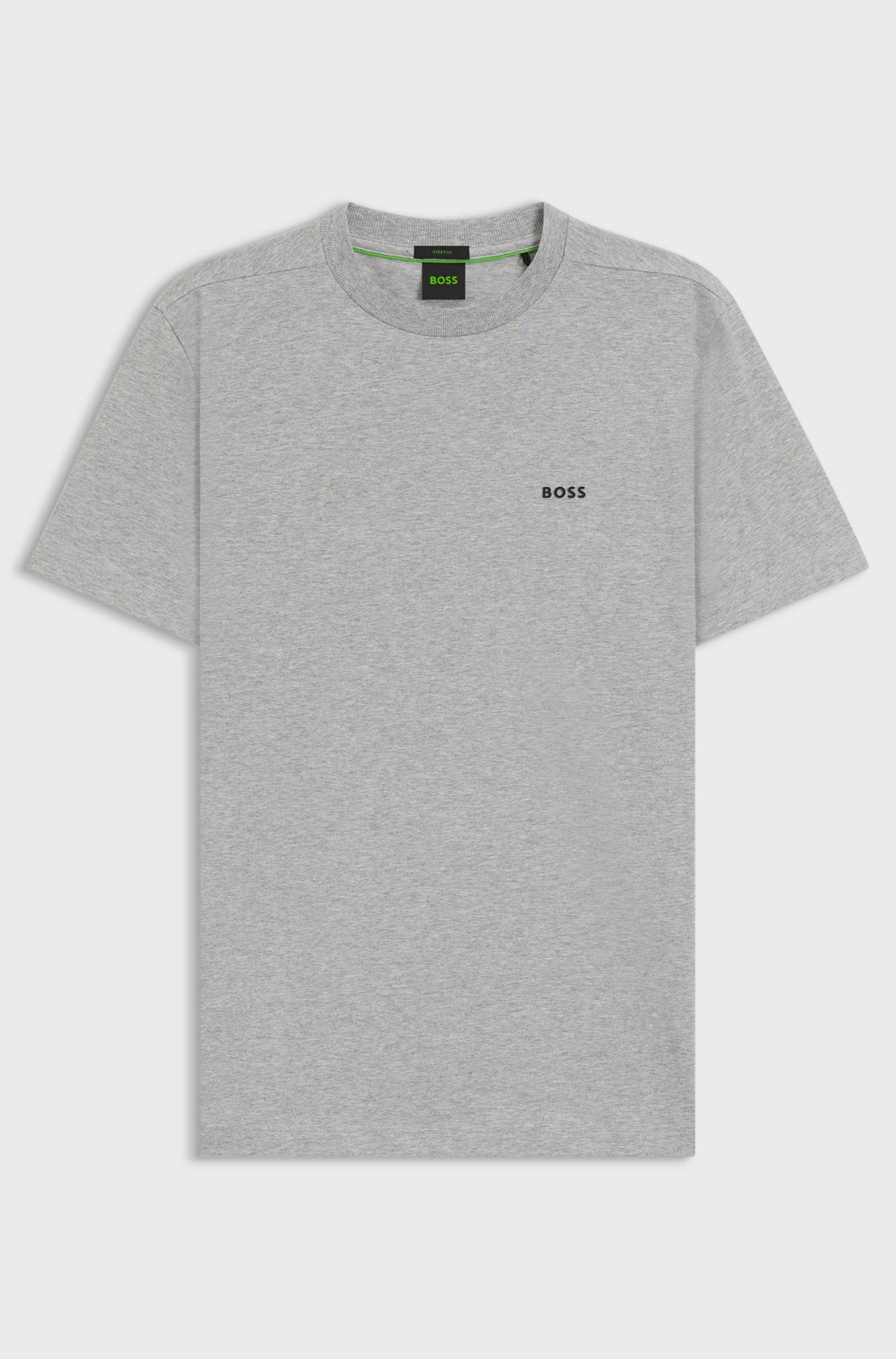Boss Green Contrast Logo Tee - Grey by Denim Exchange