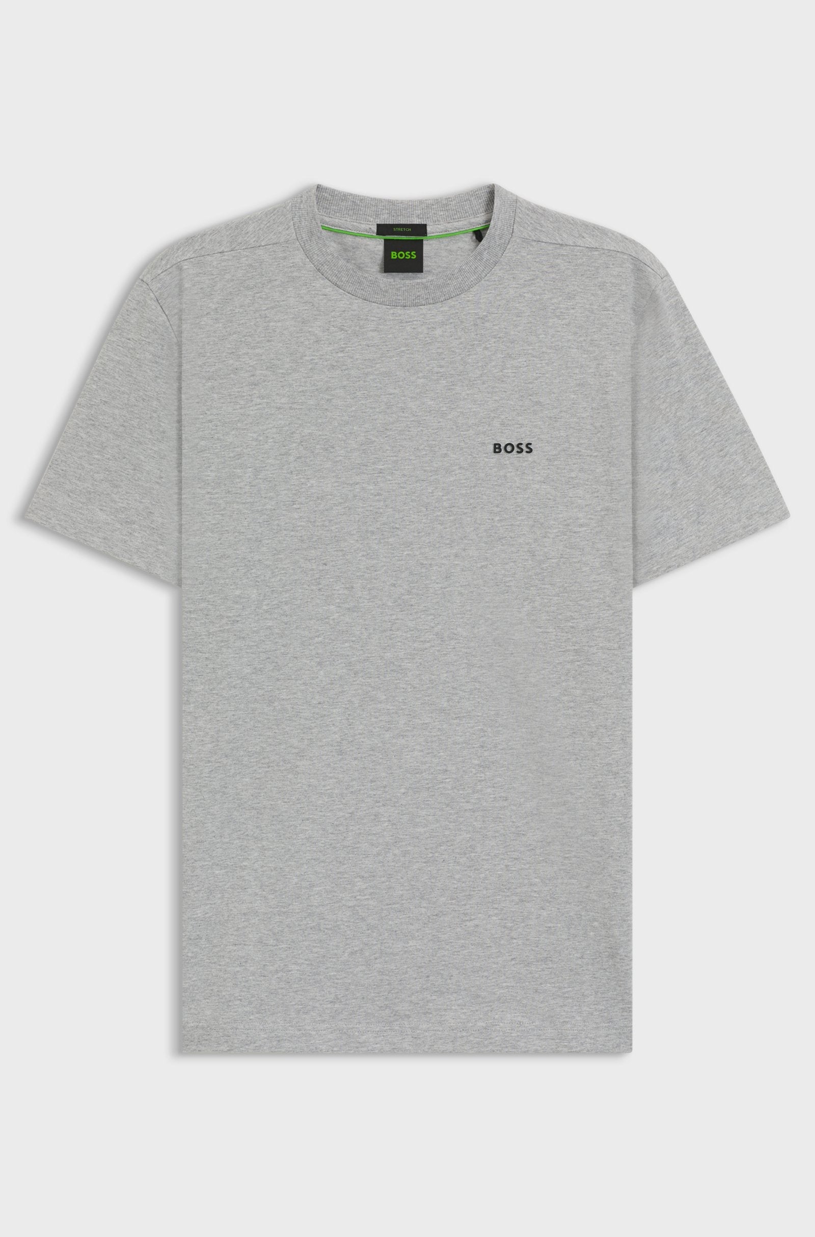Boss Green Contrast Logo Tee - Grey by Denim Exchange