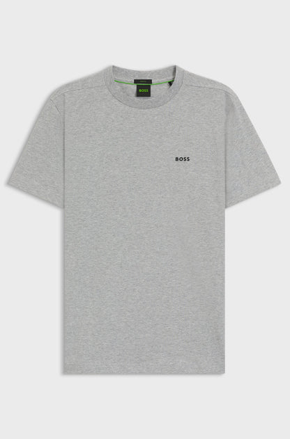 Boss Green Contrast Logo Tee - Grey by Denim Exchange