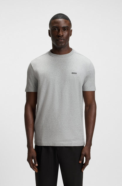 Boss Green Contrast Logo Tee - Grey by Denim Exchange