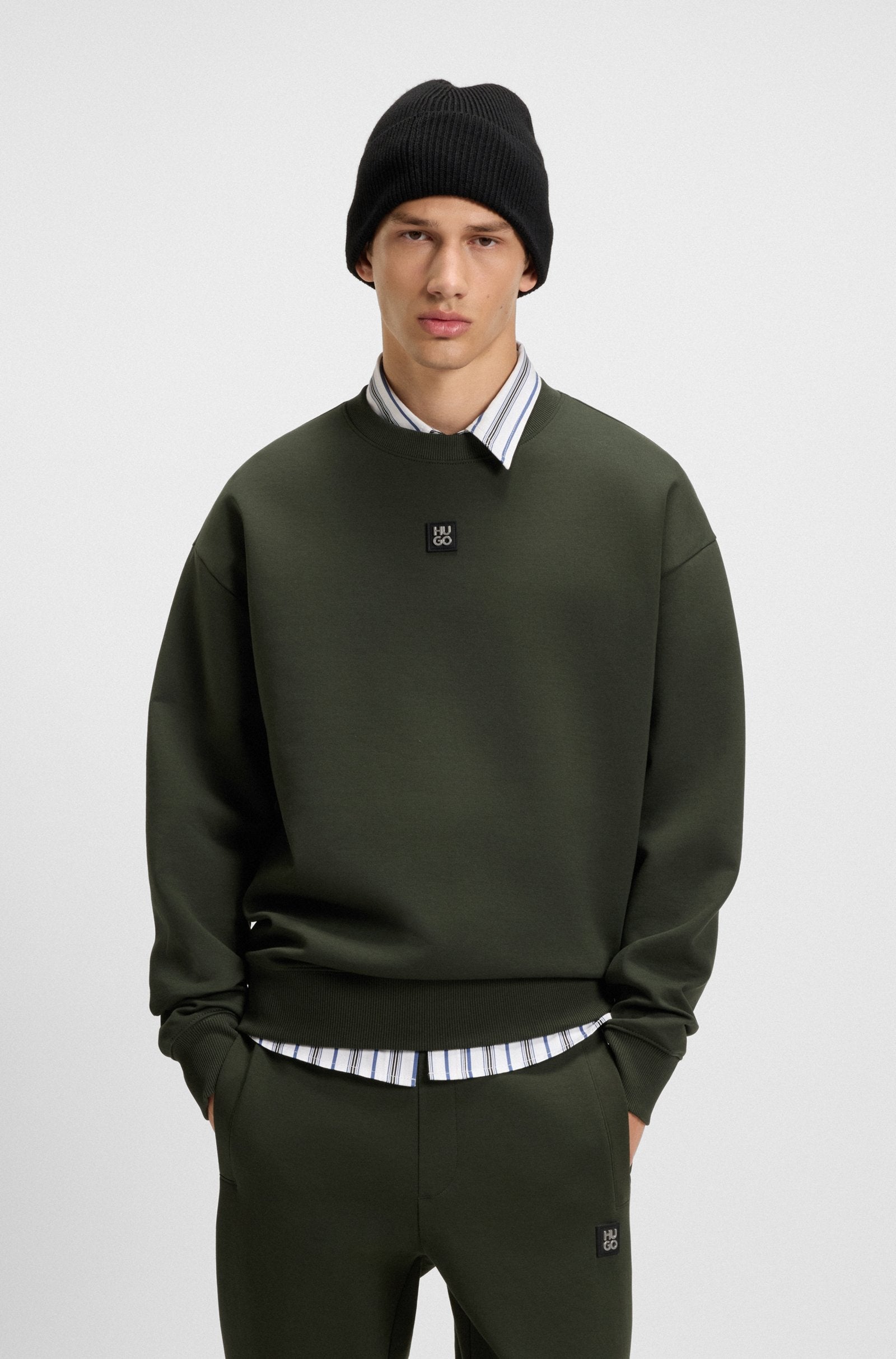 Hugo Boss Dettil Crewneck - Olive by Denim Exchange