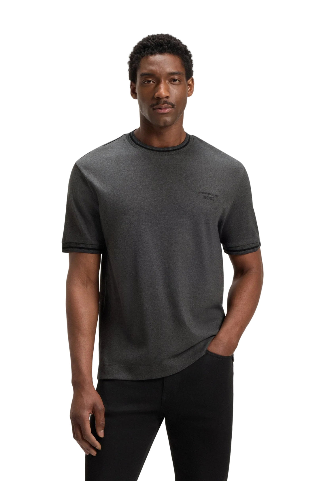 Hugo Boss x Porche C-Taut Tee - Charcoal by Denim Exchange