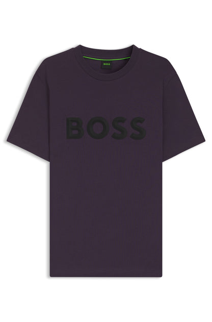 Boss Green Iconic Zone Tee - Dark Purple by Denim Exchange