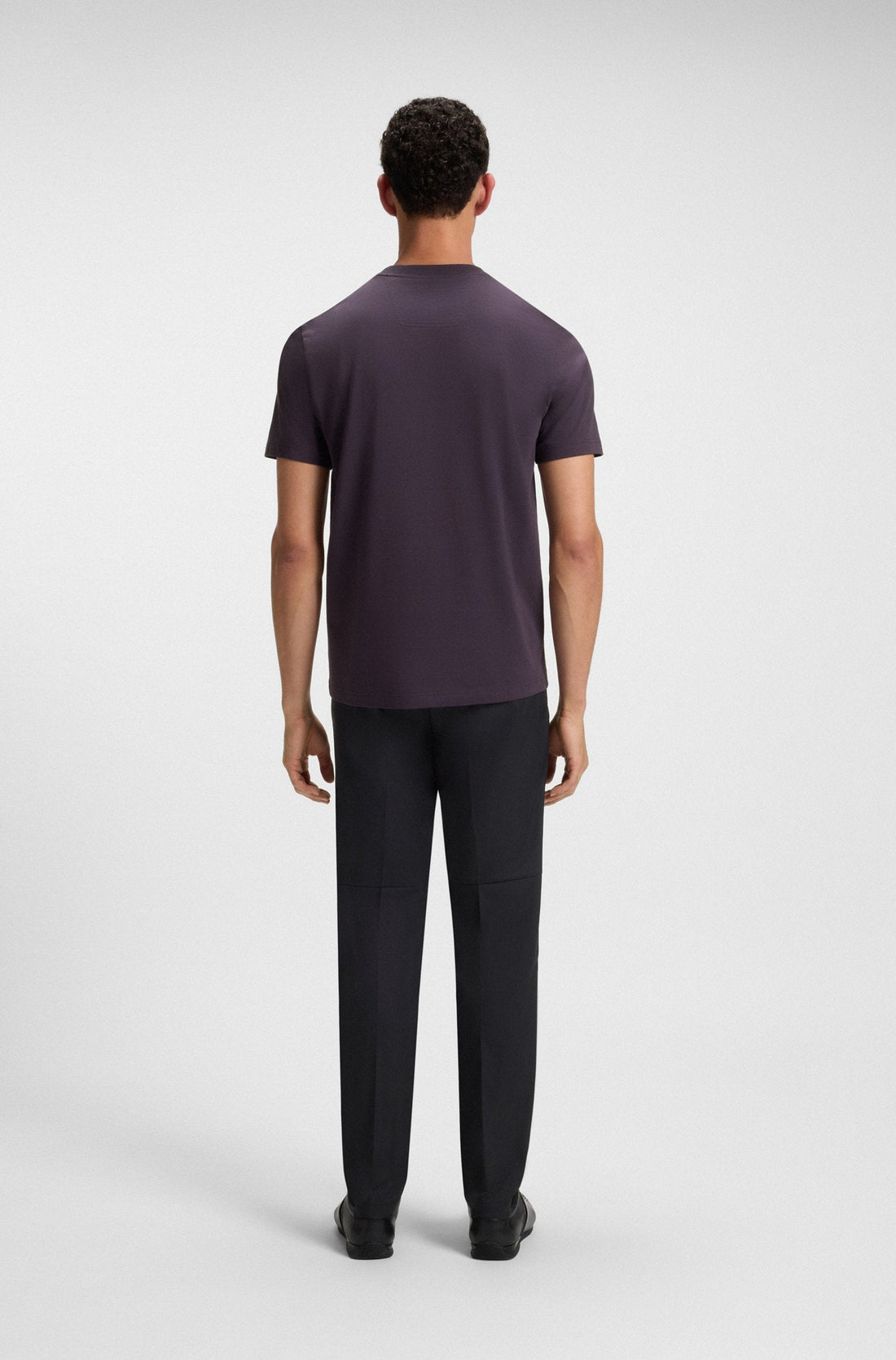 Boss Green Iconic Zone Tee - Dark Purple by Denim Exchange