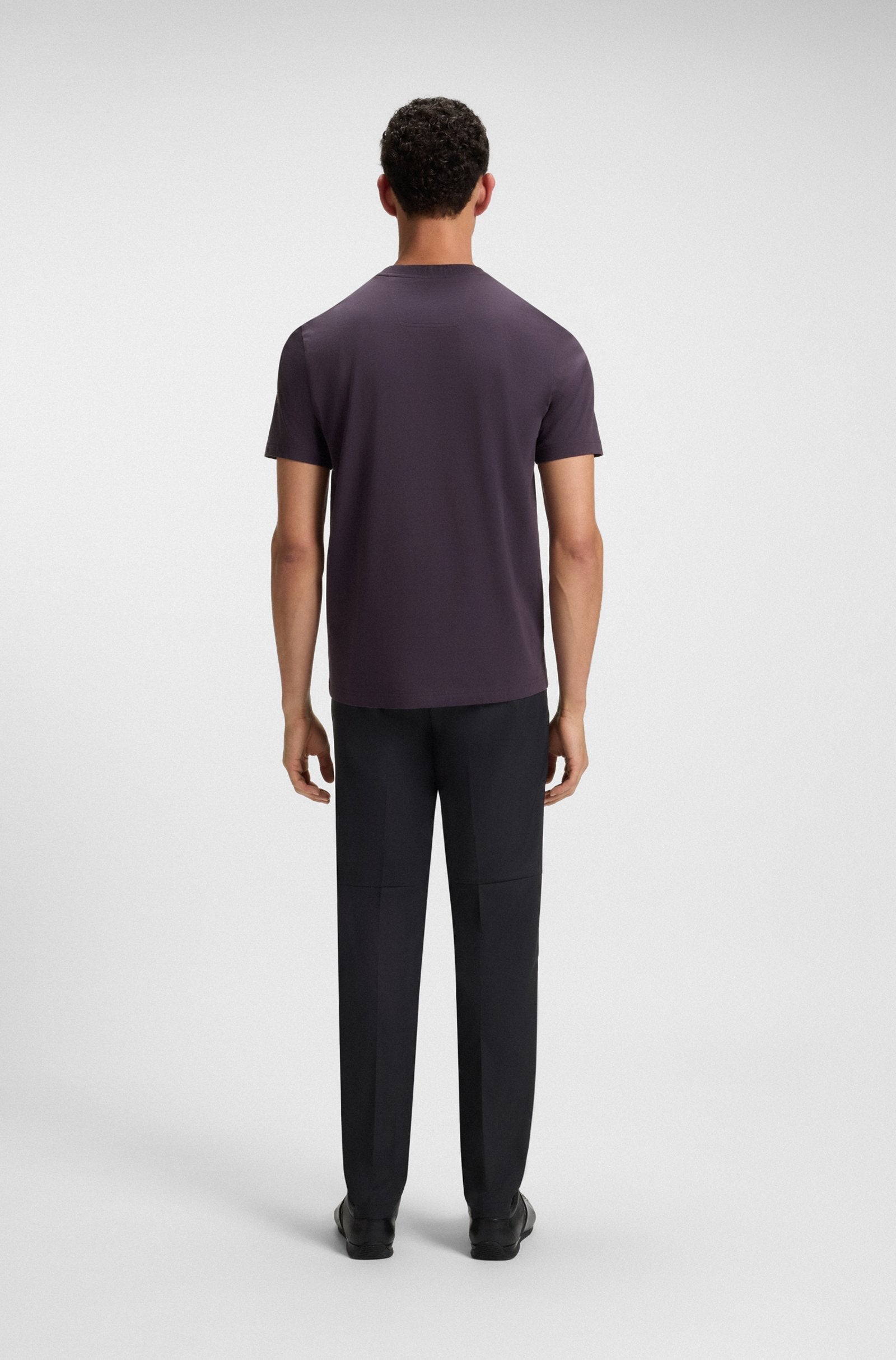 Boss Green Iconic Zone Tee - Dark Purple by Denim Exchange