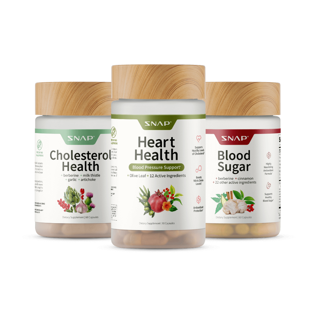 Heart Health, Blood Sugar &amp; Cholesterol Health Bundle by Snap Supplements