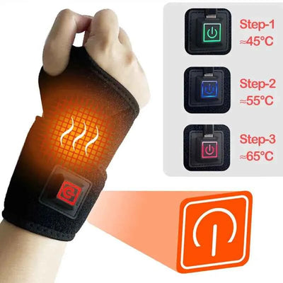 ThermaFlex™ Heated Wrist Support Brace – 3 Heat Levels, Pain Relief & Comfort