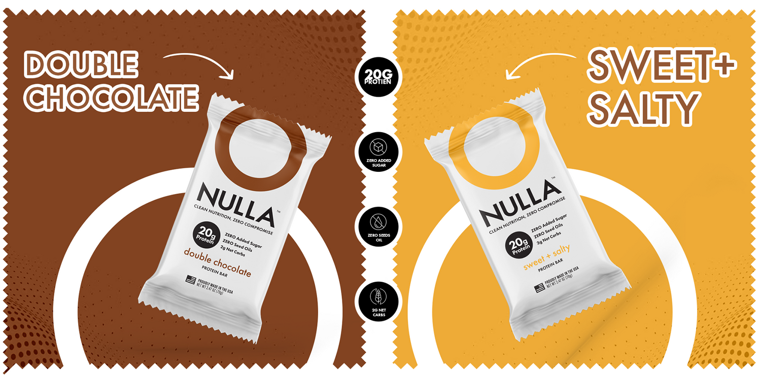 CleanForm Nutrition Nulla Protein Bar - 2 Flavors - Box of 12