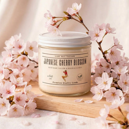 Lady May Tallow "Classic" Tallow &amp; Beeswax Candle 16oz | 7 Natural Scents | Non-Toxic Clean Burning by Lady May Tallow