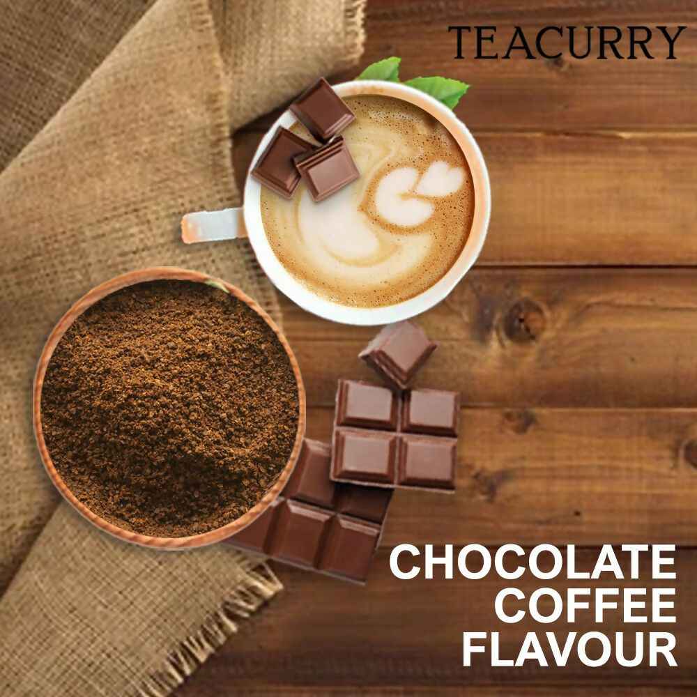 Teacurry Chocolate Instant Coffee Powder - Arabica Freeze Dried Coffee for Instant Hot &amp; Cold Coffee