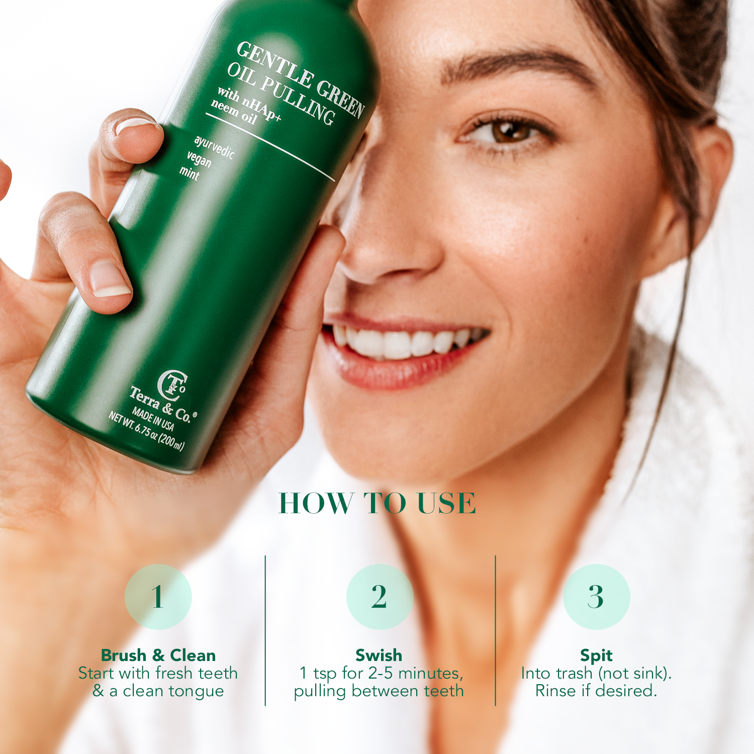 Gentle Green Oil Pulling Mouthwash – Enamel Support &amp; Gum Health 