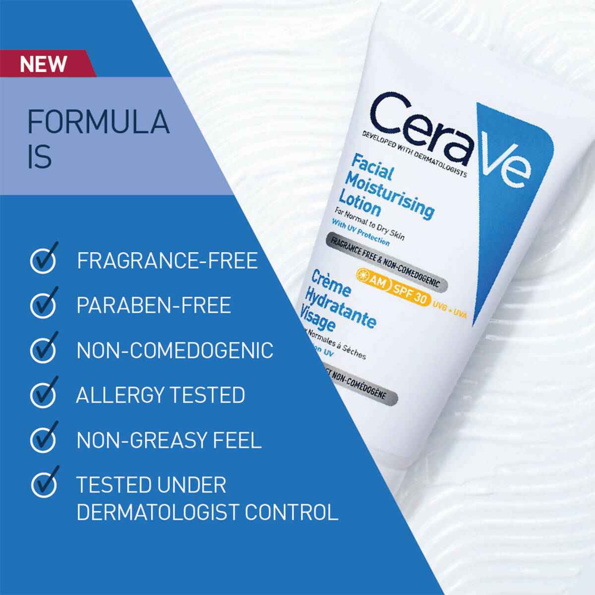 Cerave AM Facial Moisturising Lotion SPF30 for Normal to Dry Skin
