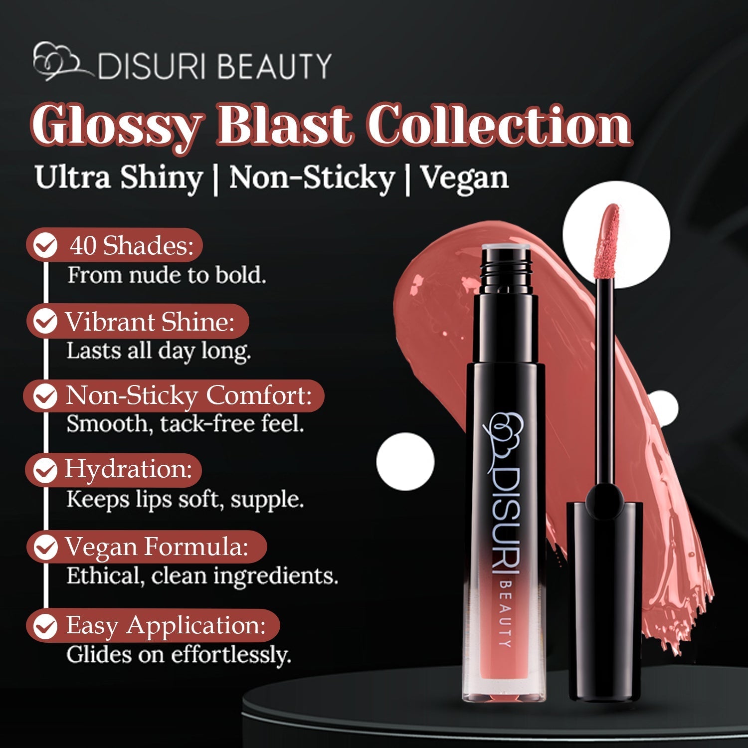 DISURI Beauty Glossy Blast Lip Gloss - I Used to Love Him (M33)