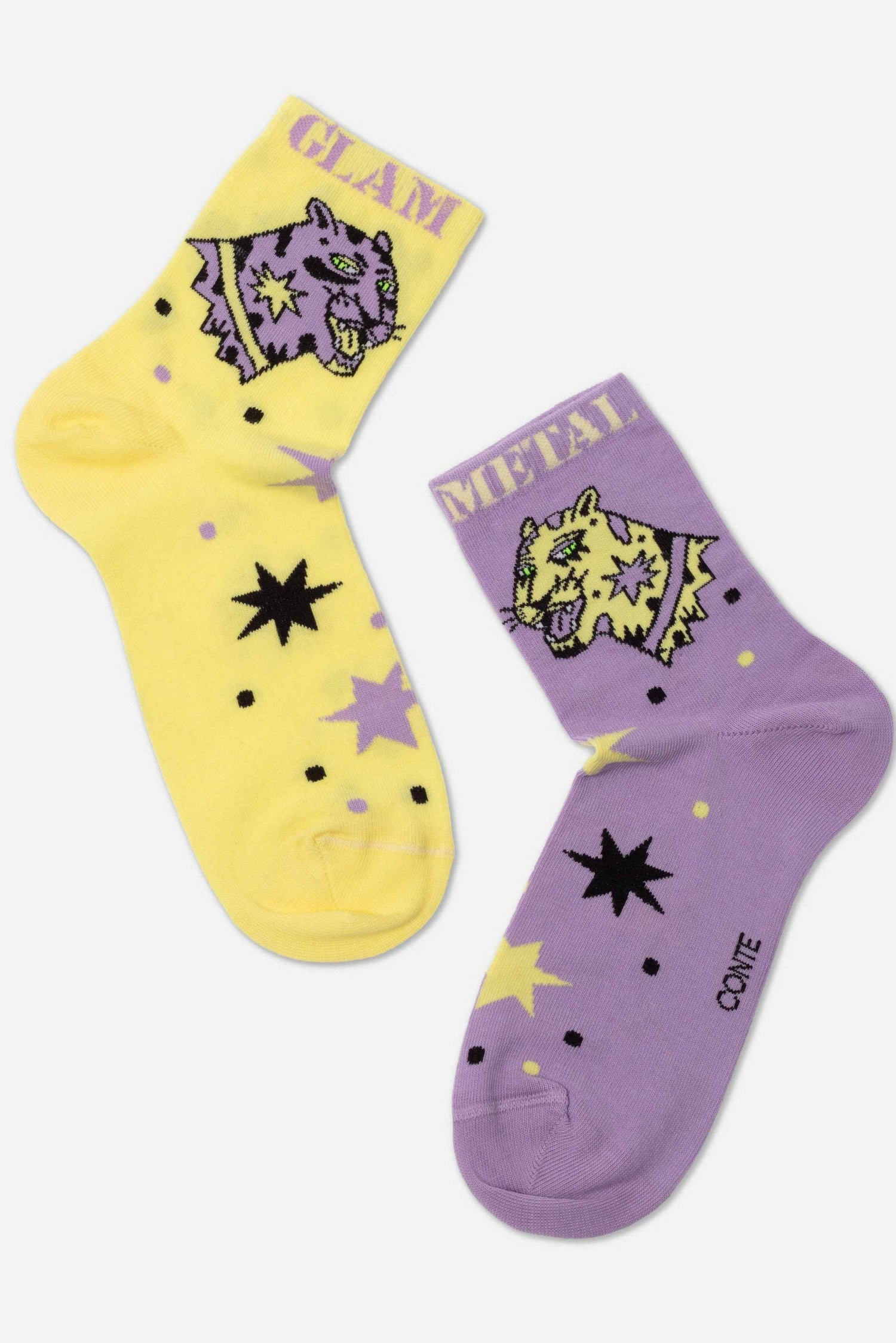 Socks Cotton Conte Happy 386 - Glam Metal