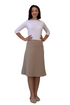 Sporty A-Line Cotton Spandex French Terry Skirt – Knee Length by Kosher Casual USA