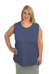Plus Size Premium Sleeveless Layering Tank Top with Full Shoulder Coverage by Kosher Casual USA