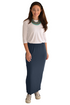 Stretch Maxi Skirt in Mid-Weight Viscose Spandex - No Slits by Kosher Casual USA