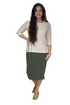Soft Sweater Knit Mid-Calf Pencil Skirt by Kosher Casual USA