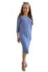 Super Soft Ribbed Knit- Knee Length Pencil Skirt by Kosher Casual USA