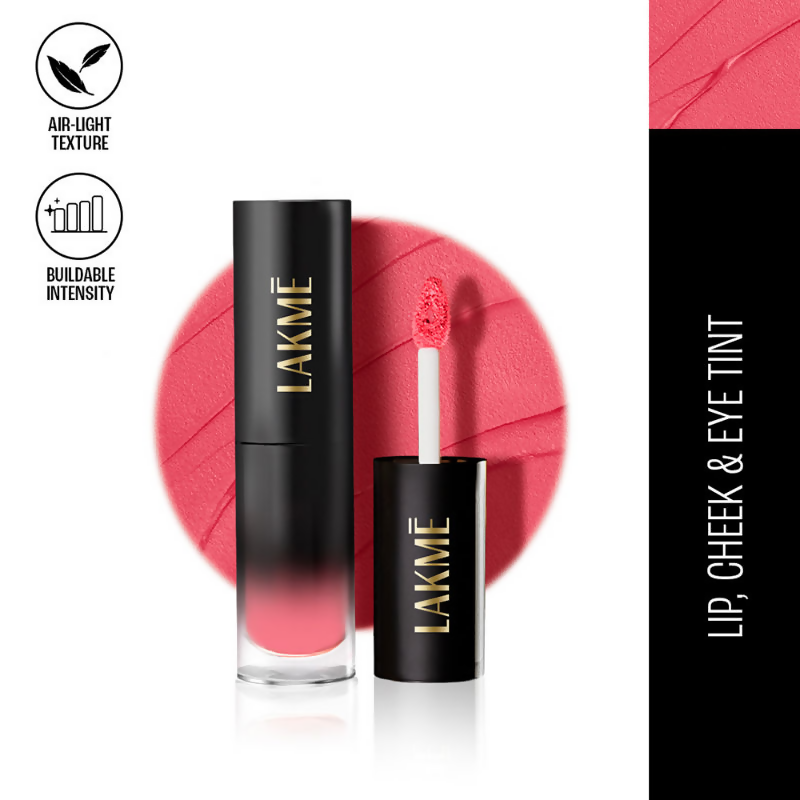 Lakme Xtraordin-Airy One-And-Done Lip, Eye &amp; Cheek Tint - Bubblegum Blush