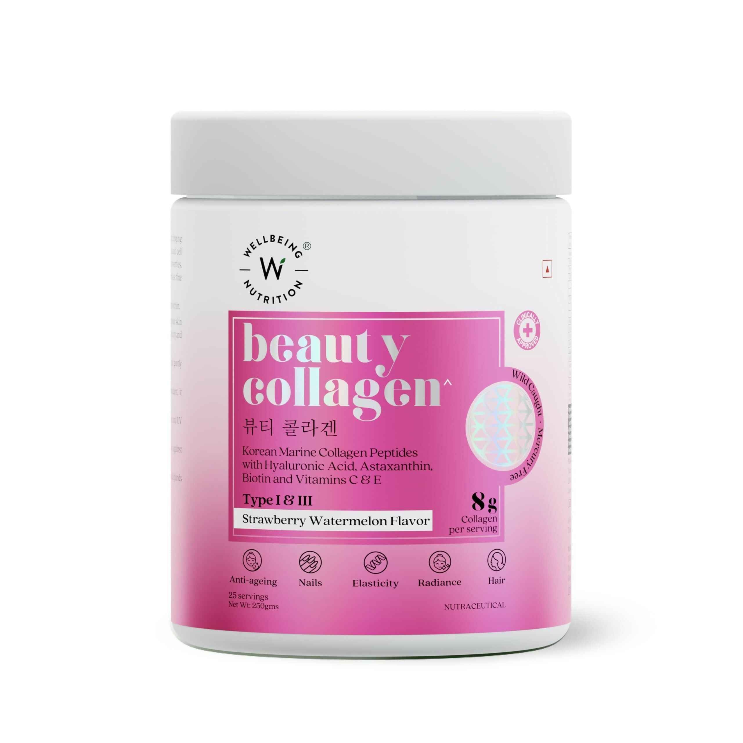 Wellbeing Nutrition Glow Korean Marine &amp; Beauty Collagen Peptides Combo: Tropical Bliss &amp; Strawberry &amp; Watermelon