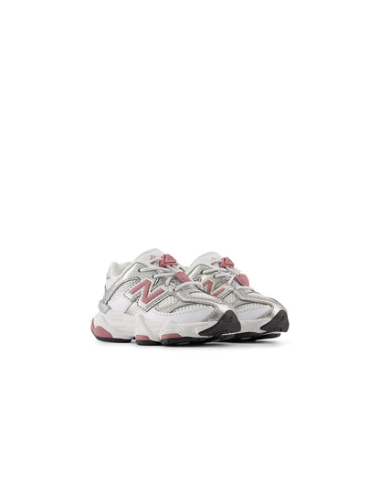 New Balance (TD) 9060 Bungee Shoes - White/Rosewood by Denim Exchange