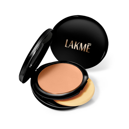 Lakme Xtraordin-Airy Compact, 2 In 1 Compact + Foundation, Lightweight, SPF17 - 06 Almond Honey