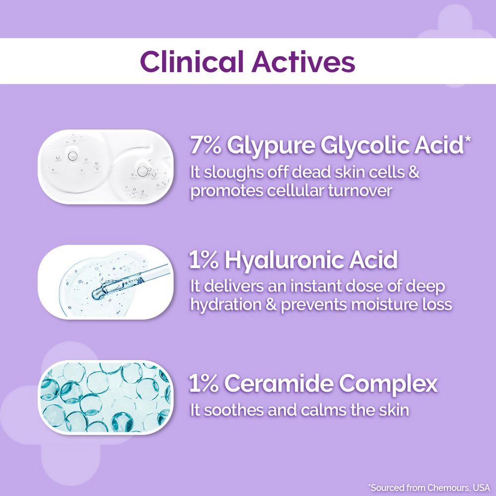 The Derma Co 7% Glycolic Acid Hydrating Toner With Glycolic Acid &amp; Hyaluronic Acid For Gentle Exfoliation