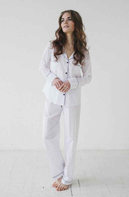 Classic Woven Cotton Pajama Set