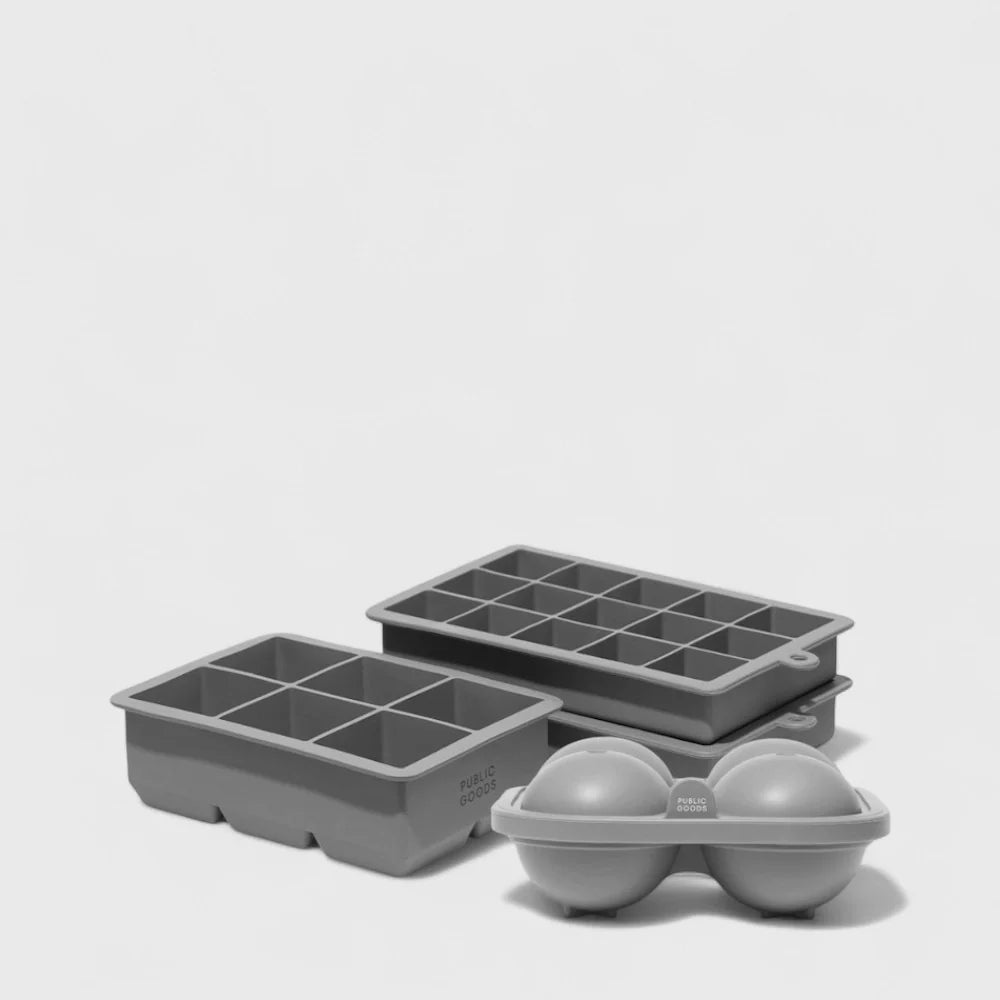 Silicone Ice Cube Trays &amp; Sphere Mold Set by Public Goods