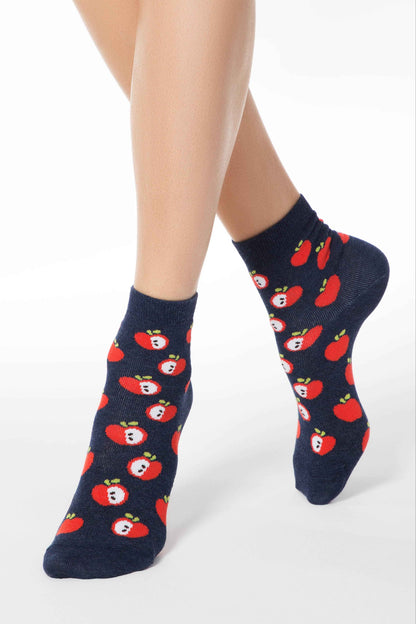 Conte Elegant Cotton Socks (2 pairs) - Fruit pattern - accessories