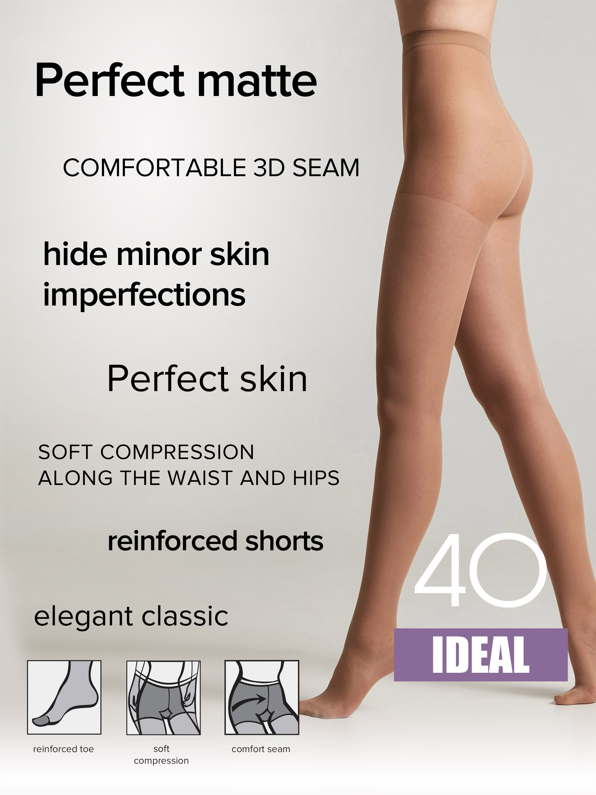 Tights Conte Ideal 40 Den - Ultimate Matt by TheRanok.com