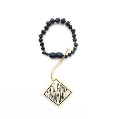 Raw Black Baltic Sea Amber || Anklet or Bracelet