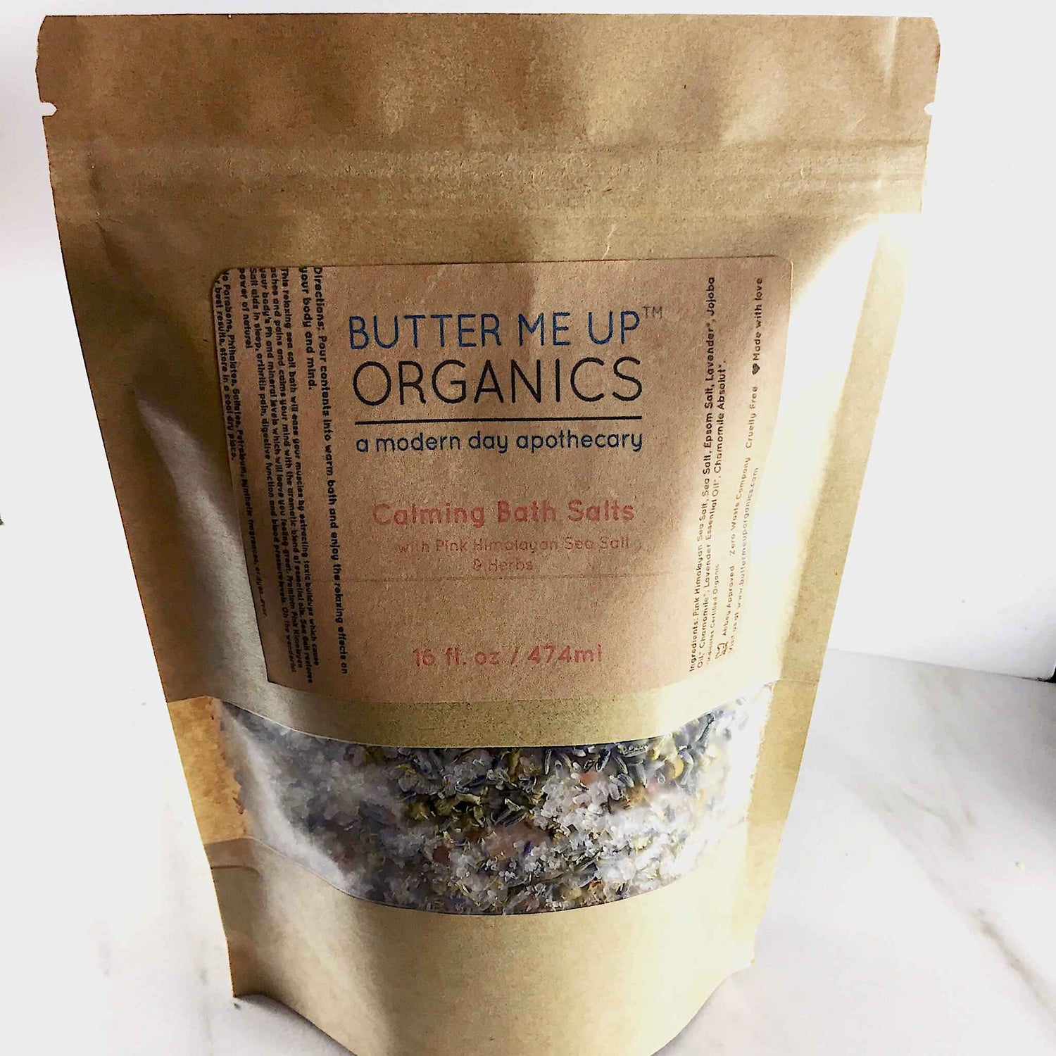 Calming Bath Salts / Detox / Relaxation / Lavender &amp; Chamomile / Essential Oils / Organic Herbs / Herbal Bath Salts for Relaxation Stress