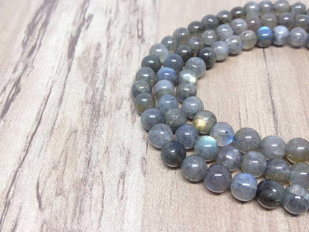 Labradorite Gemstone Mala, 108 Prayer Bead Mala.  DestGlow