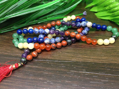 7 Chakra Mala 108 Prayer Beads Mediation Mala Jap Mala.  DestGlow