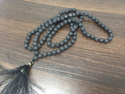 Natural Lava Mala 108 Prayer Beads Mediation Mala Jap Mala  DestGlow