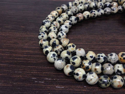 Natural Dalmatian Jasper Mala With 108 Prayer Beads.  DestGlow