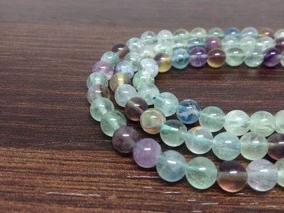 Natural Multi Fluorite Gemstone Mala, 108 Prayer Bead Mala.  DestGlow