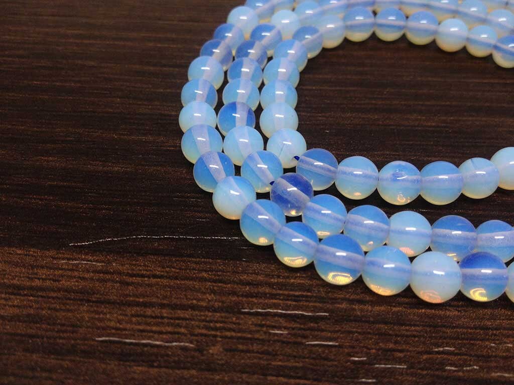 Opal Synthetic Gemstone Mala, 108 Prayer Bead Mala.  DestGlow