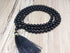 Black Tourmaline Gemstone Mala, 108 Prayer Beads Mala.  DestGlow
