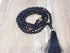 One (1) Natural 6mm Black onyx With 3 Tiger Eye Beads Knotted Mala With 108 Prayer Beads For Mediation Tibetan Mala Jap Mala ~ JP109  DestGlow