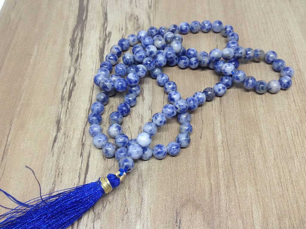 Sodalite Mala 108 Prayer Beads Meditation Jap Mala