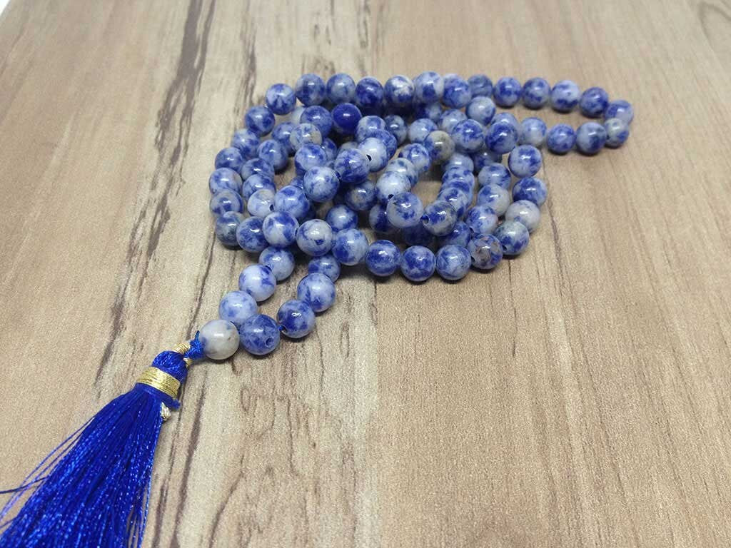Sodalite Mala 108 Prayer Beads Meditation Jap Mala