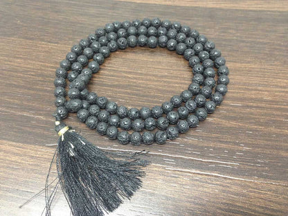 Natural Lava Mala 108 Prayer Beads Mediation Mala Jap Mala  DestGlow